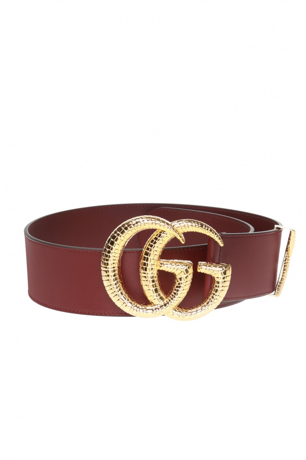 Gucci stripe belt with 2024 double g and crystals